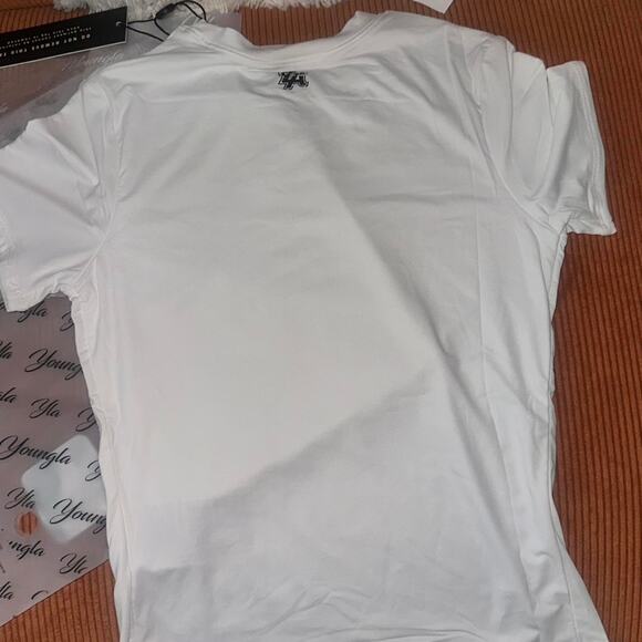 Young LA Waist Delete Tee Size XS In White Brand New With Tags & packaging - Picture 3 of 5